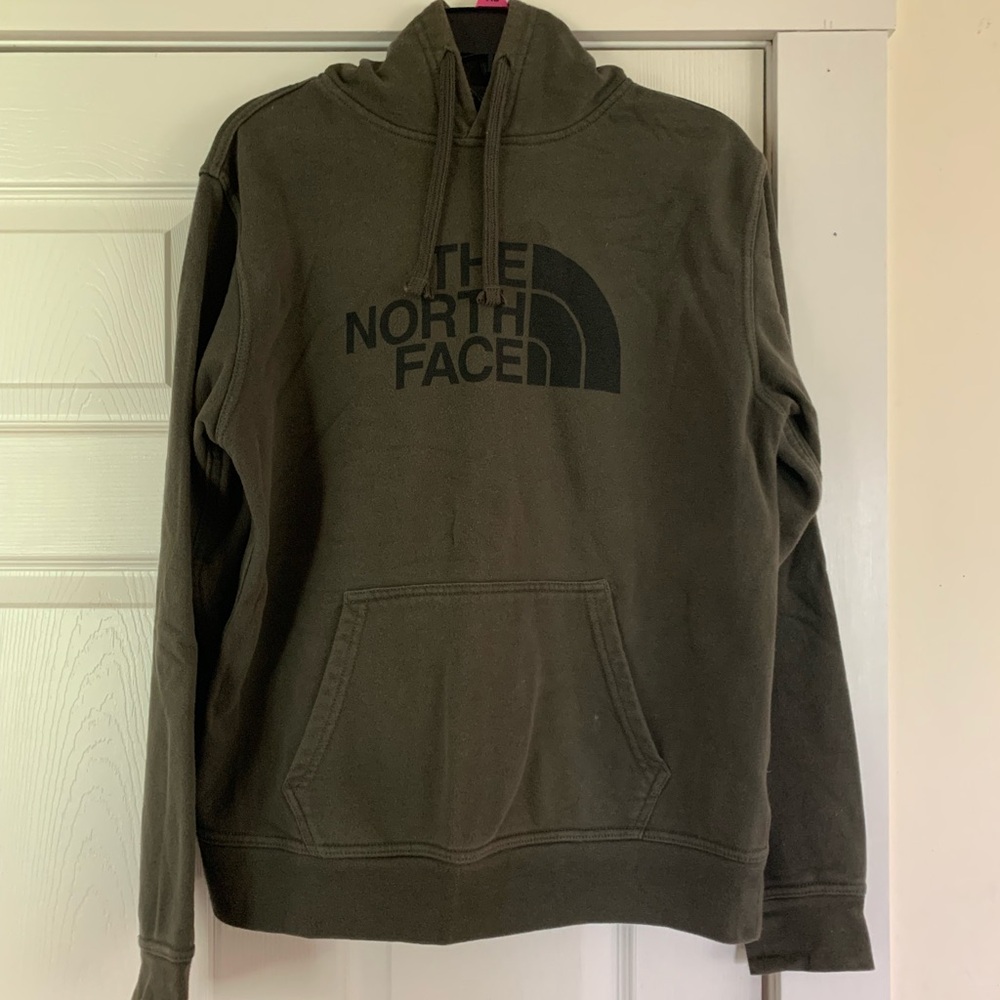 North Face men’s hoody pullover sweatshirt dark olive Small